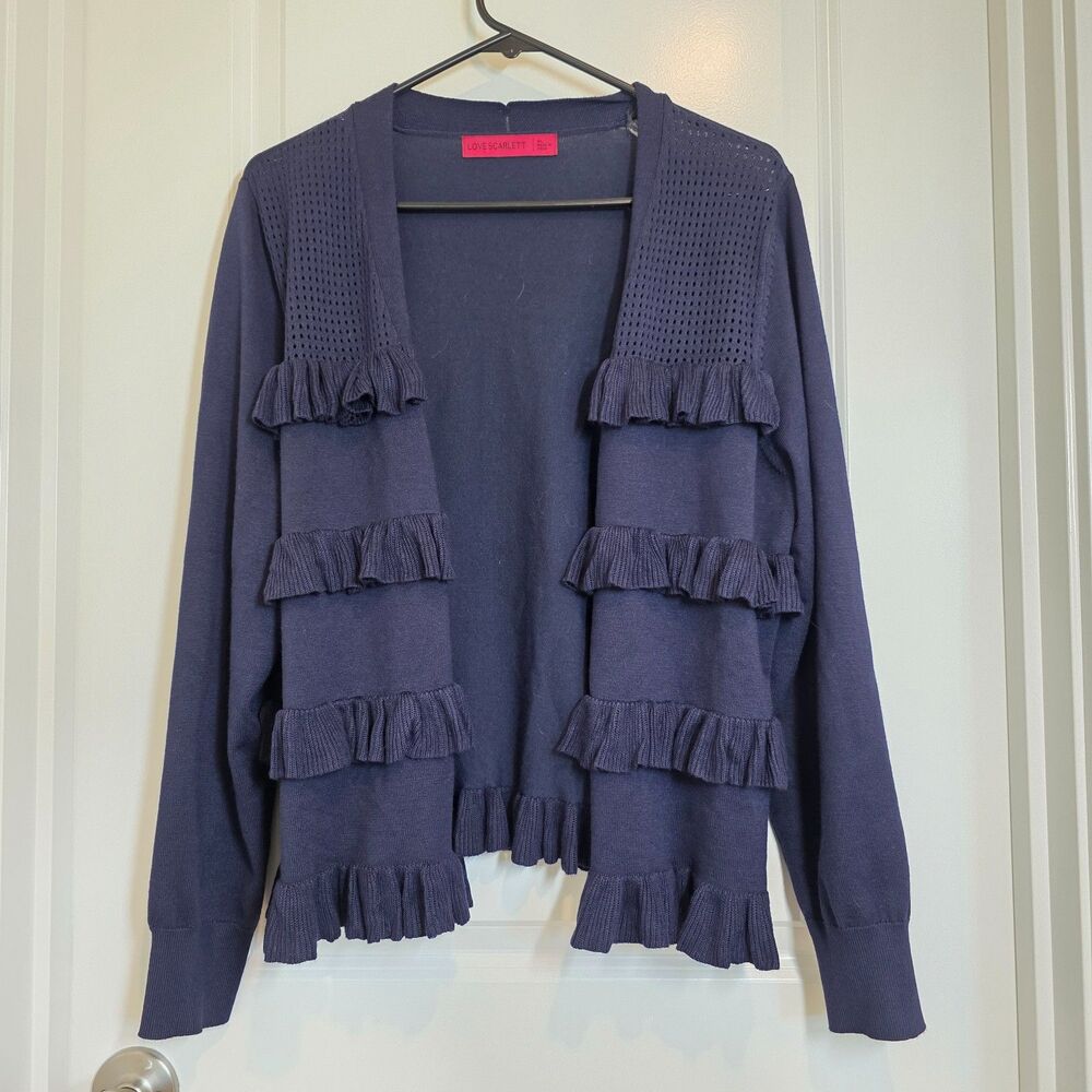 Love Scarlett Womens Cardigan XL Tiered Ruffles Feminine Fairy Dark Coquette